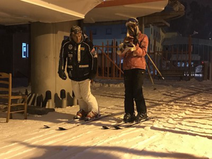Sarıkmış Cıbıltepe Kayak Merkezi’nde gece kayağı yapıldı