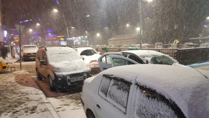 Erzurum’da gece kar yağışı Sabah güneşi