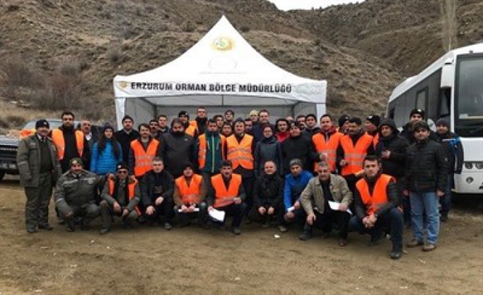 Erzurum'da Eğitim orman yolları tatbikatı ile sona erdi