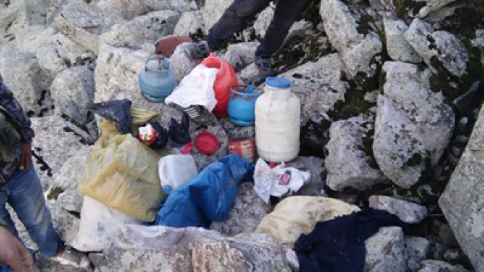 Erzurum'da teröristlere ait sığınak tespit edildi