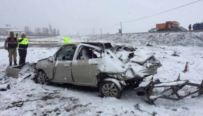 Erzurum’da trafik kazası: 1 ölü, 2 yaralı