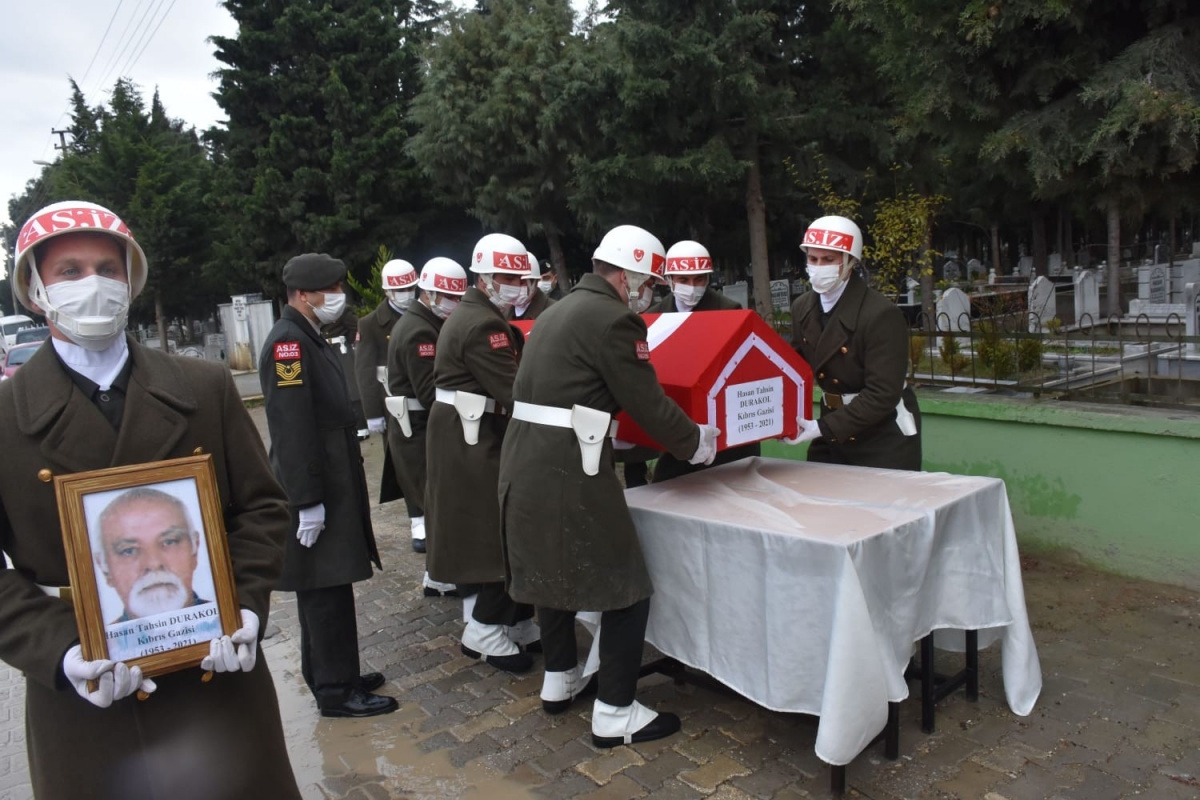 Kıbrıs Gazisi son yolculuğuna uğurlandı