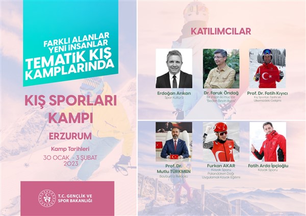 Erzurum'da Kış Sporları Kampı Başlıyor