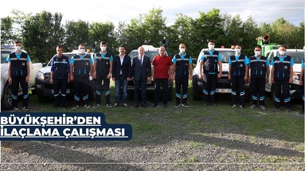 BÜYÜKŞEHİR’DEN İLAÇLAMA ÇALIŞMASI