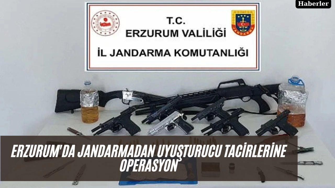 Erzurum'da jandarmadan uyuşturucu tacirlerine operasyon