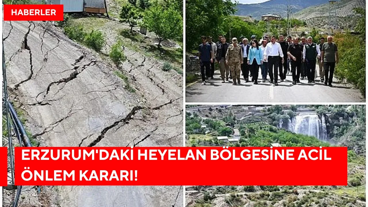 Erzurum'daki heyelan bölgesine acil önlem kararı!