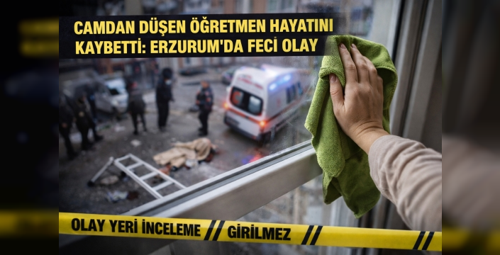 Camdan Düşen Öğretmen Hayatını Kaybetti: Erzurum’da Feci Olay