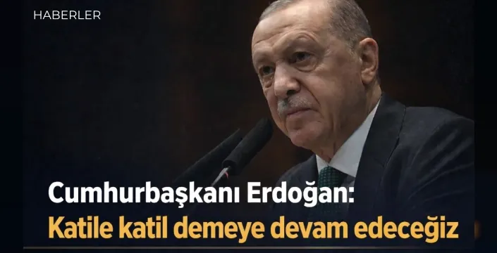 Cumhurbaşkanı Erdoğan: Katile katil demeye devam edeceğiz