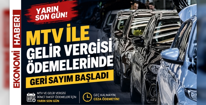 MTV ve Gelir Vergisi İkinci Taksit Ödemelerinde Son Gün Alarmı